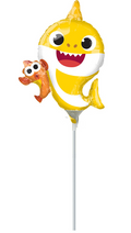 14" Stick Baby Shark Balloon