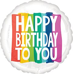 28" Happy Birthday Rainbow