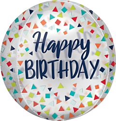 16" Circle Happy Birthday