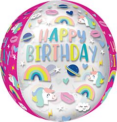 16" Happy Birthday Unicorn
