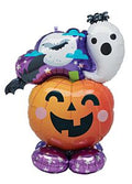 53" Ghost and Pumpkin