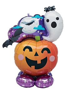 53" Ghost and Pumpkin
