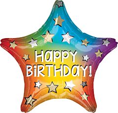 19" Star Happy Birthday