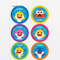 Baby Shark Stickers (24 stickers: 4 Sheets)