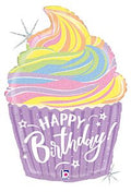 27" Happy Birthday Cupcake