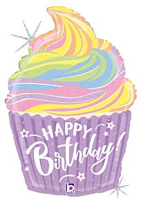 27" Happy Birthday Cupcake