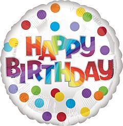 17" Dots Happy Birthday