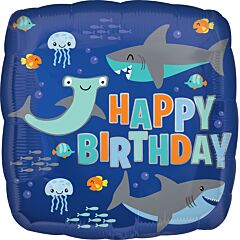 17" Shark Happy Birthday